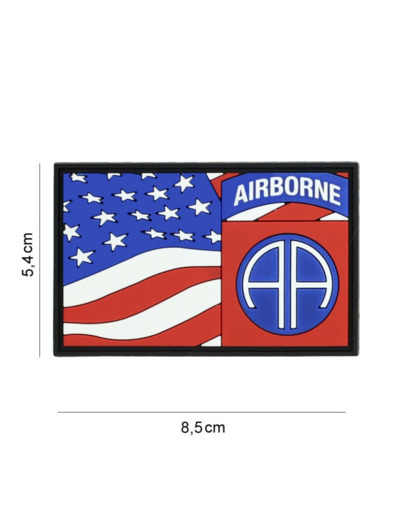 Patch 3D PVC 82nd Airborne flag