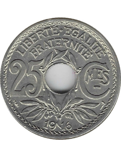 FRANCE 25 CENTIMES LINDAUER SOULIGNE 1916 PEU SUP