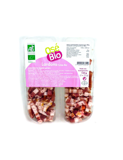 Lardons Fumés Bio 2x75g