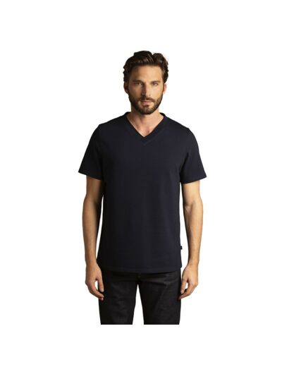 T-shirt col V homme DAO Marine