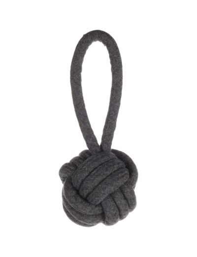 Jouet Corde à tirer & Balle nouée - Gris foncé