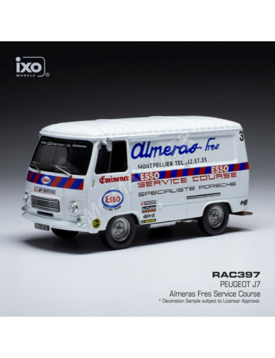 Miniature - PEUGEOT J7 RALLYE SERVICE EQUIPE ALMERAS EMINENCE - 1/43 - IXO - RAC397