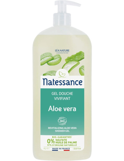 Gel douche aloe vera sans sulfates1L Natessance