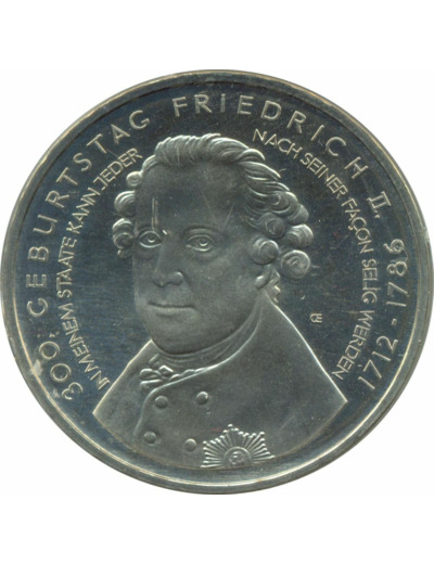 Allemagne 2012 A 10 EURO 300 ANS FREDERIC LE GRAND