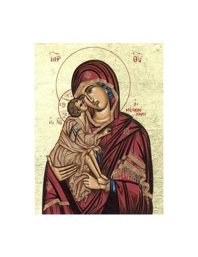 Icône sérigraphiée MDF 9*12 cm- AMOUR ROUGE