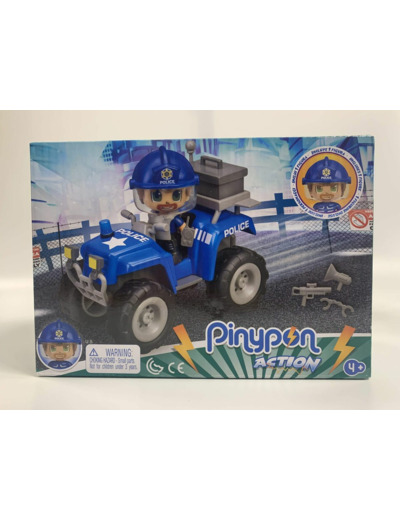 QUAD DE POLICE ET 1 FIGURINE INCLUSE de chez PINYPON ACTION