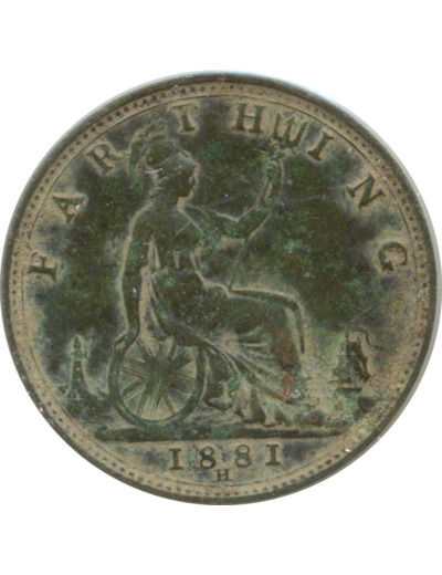 GRANDE BRETAGNE 1 FARTHING VICTORIA 1881 H TTB