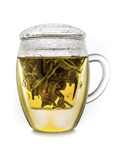 Mug et infuseur en verre 400ml