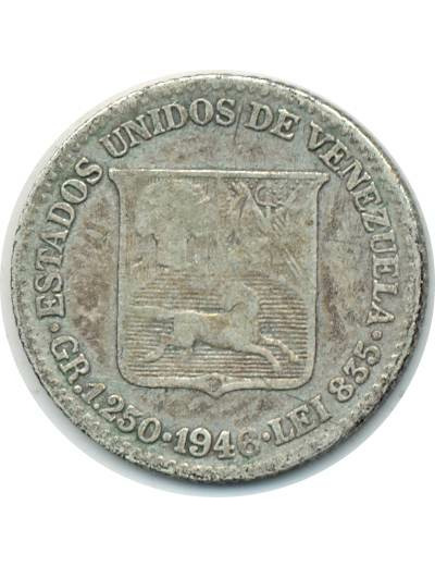 VENEZUELA 1/4 BOLIVAR 1946 TB (W20)