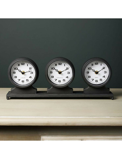 Horloges JetLag fer gris 16x40x6cm