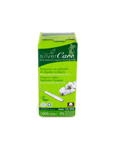 Tampons avec Applicateur Coton Bio x14