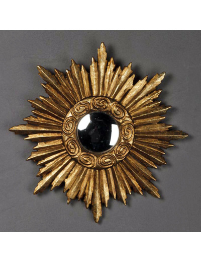 Miroir soleil convexe résine 20x20cm