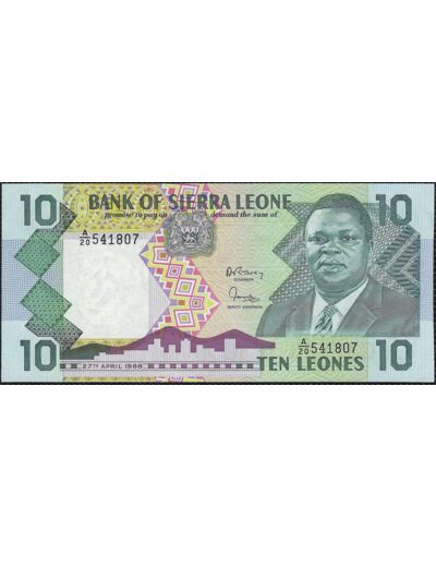 SIERRA LEONE 10 LEONES 27-4-1988 SERIE A20 NEUF (W15)