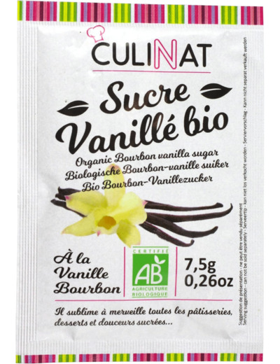 Sucre vanille Bourbon 8x7,5g Culinat