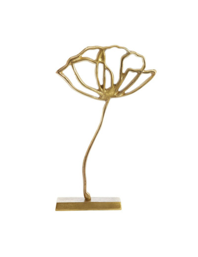 Décoration rose bronze métal 28x9x45cm