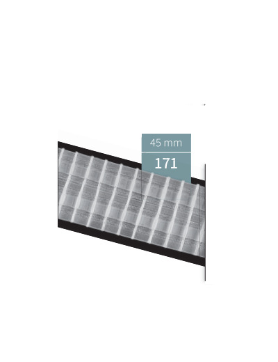 Ruflette transparente multipoches 45mm 50 mètres 171/AB9