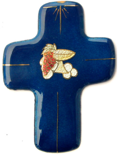 Pain et vin 11,3X8,3cm - EMAUX DU LIBAN