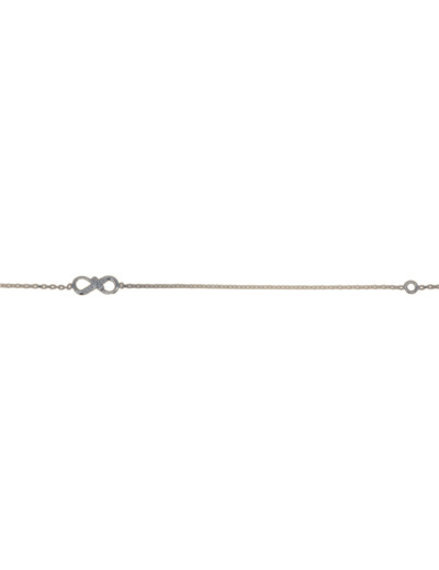 Bracelet en Argent 925 - INFINI CROIX STRASS
