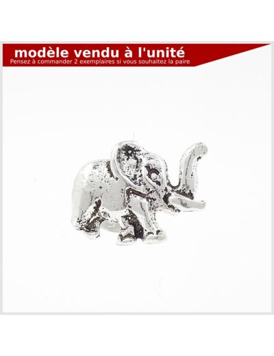 Puce d'oreille Eléphant en argent massif