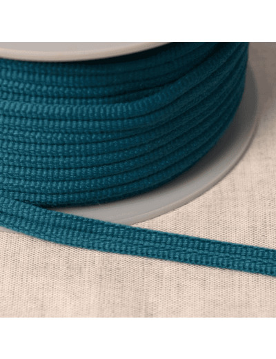 Double passepoil 518 bleu canard C26 8mm 100%polyester le mètre