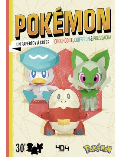 Pokémon - un papertoy à créer: Chochodile, Coiffeton & Poussacha