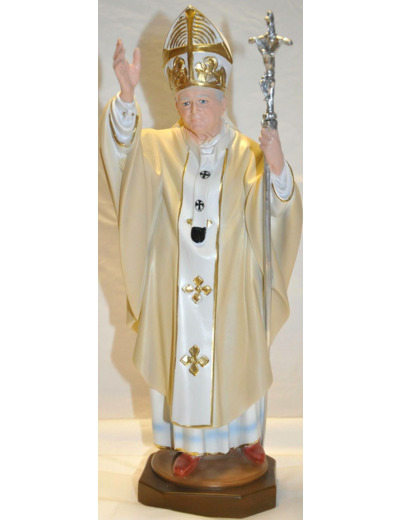St Jean-Paul II 20cm- résine polychrome