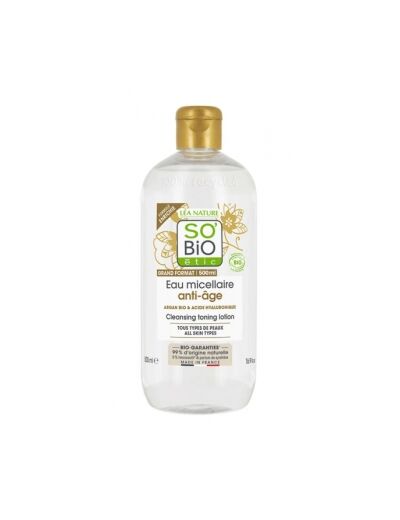 Eau Micellaire anti âge à l'Argan 500ml