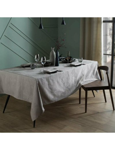 Nappe enduite sur mesure MILLE GOUTTES NACRE Garnier-Thiebaut