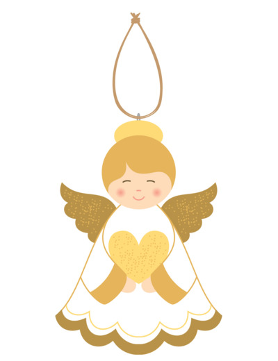 Ange Amour blanc/doré 9cm