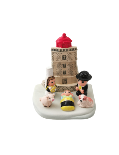 CRECHE en céramique BLOC 8x7cm- BRETAGNE