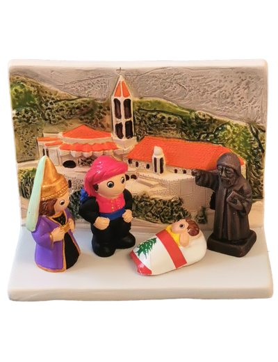 CRECHE en céramique BLOC 8x7cm- LIBAN