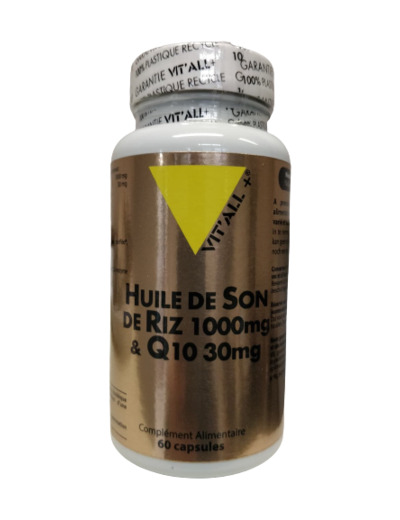 Huile de son de riz + Q10-1000 mg-60 capsules-Vit'all+