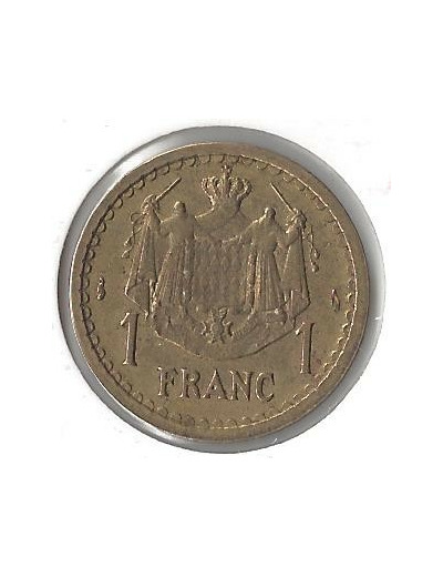MONACO 1 FRANC BR-ALU 1943 TTB