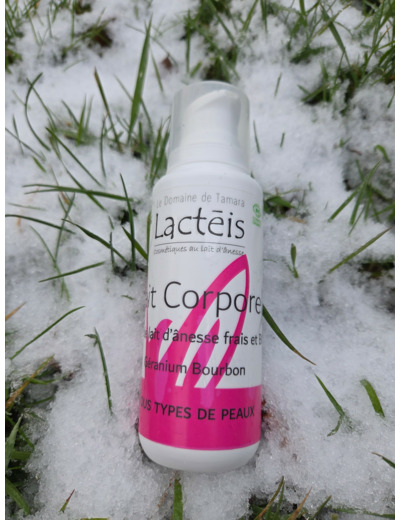 Lait Corporel au lait d'ânesse géranium Bourbon