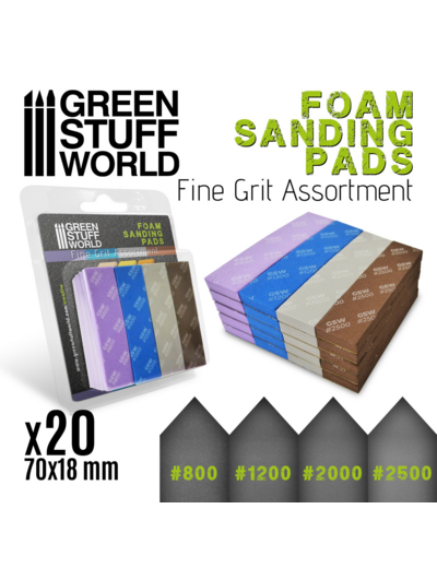 Ponçage - Papier de verre - Sanding foam - 20 pcs grains fin