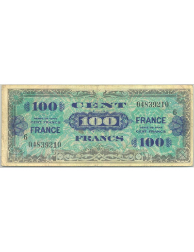 FRANCE 100 FRANCS Type FRANCE 1945 SERIE 6 TB+ 210