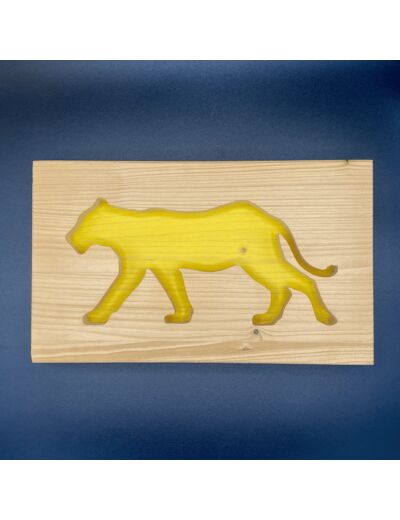 Tableau animal Lionne Jaune 2