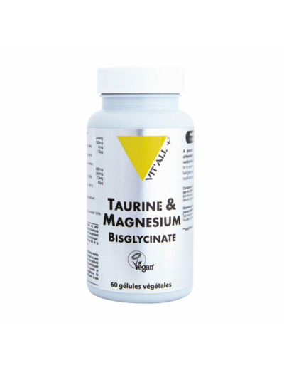 Taurine & Magnésium bisglycinate-60 gélules-Vit'all+