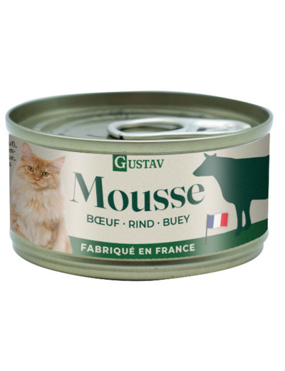 GUSTAV Mousse pour chat, au Boeuf - 85g