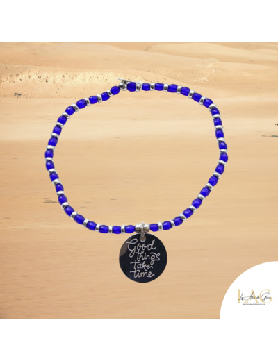 BRACELET MANTRA GOOD THINGS TAKE TIME