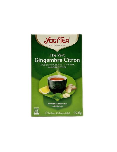 Thé Vert Gingembre Citron Bio 30,6g