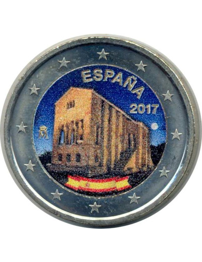 ESPAGNE 2017 2 EURO COLORISEE SANTA MARIA NARANCO SUP