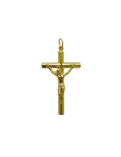Croix 37mm en Métal Doré Avec Christ
