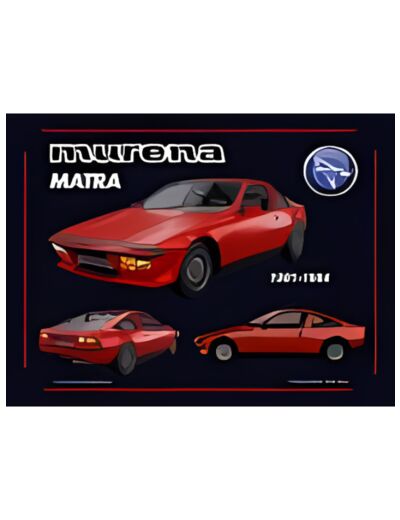 Plaque métal MATRA MURENA 1981-1984 - 30 x 40 cm - 19654RA