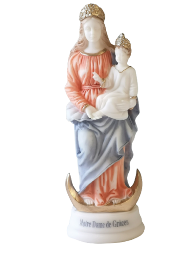 ND de Grâces - Statue en Albaster 20cm - Couleur