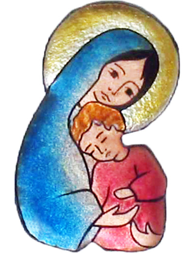 Vierge maternelle 6cm - EMAUX DU LIBAN