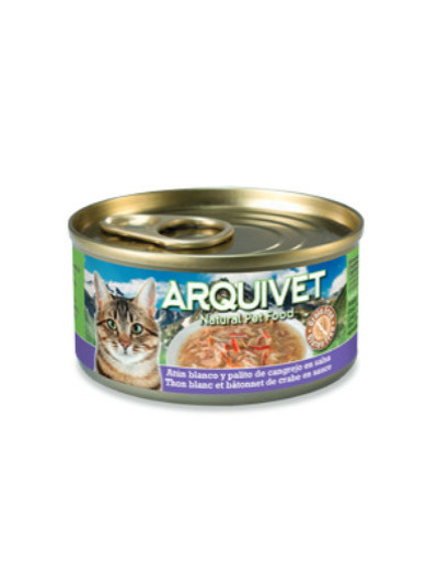 Émincés en sauce Arquivet au thon blanc & batonnet de crabe 80g