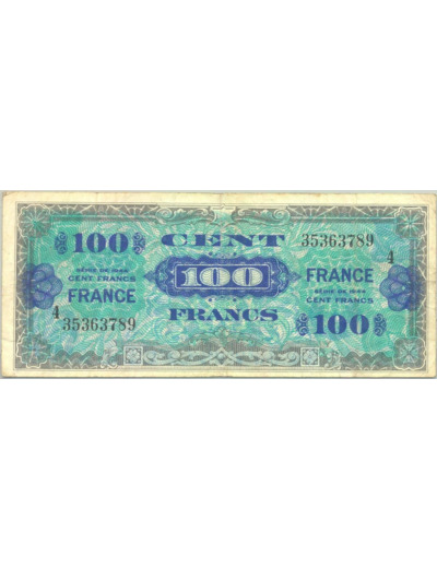 FRANCE 100 FRANCS Type FRANCE 1945 SERIE 4 TB+ 789