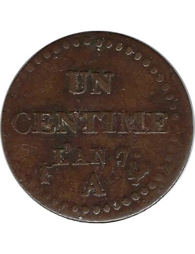 FRANCE 1 CENTIME DUPRE AN 7 A (Paris) TB+ désaxée