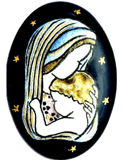 Maris Stella 8,9X6cm - EMAUX DU LIBAN